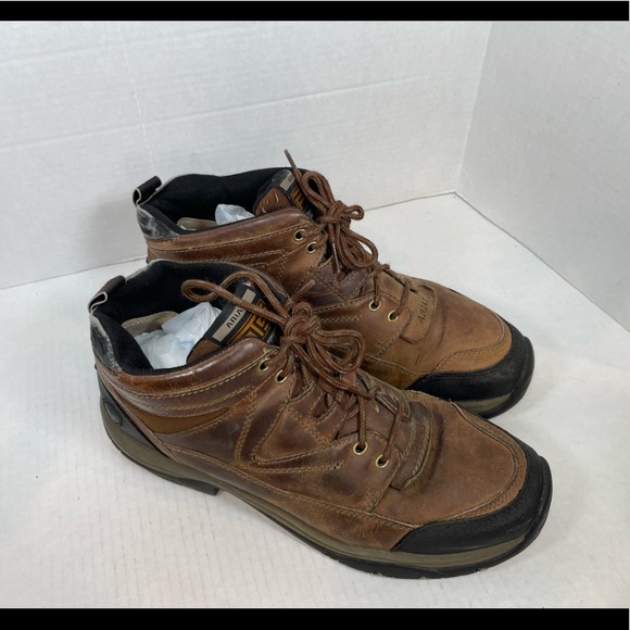 Ariat Other - ARIAT ATS Terrain Brown Leather Boots Hiking Size 11 Non Marking Slip Re…